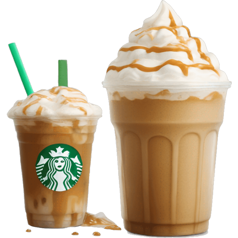 Starbucks frappe with salted caramel  emoji