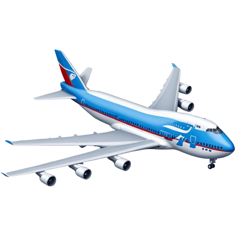 Boeing 747 - Boeing (Model Year: 2020) (Iconic colour: White with red and blue) emoji