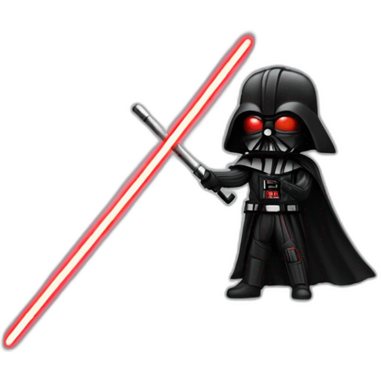 Dark vador with red light saber emoji