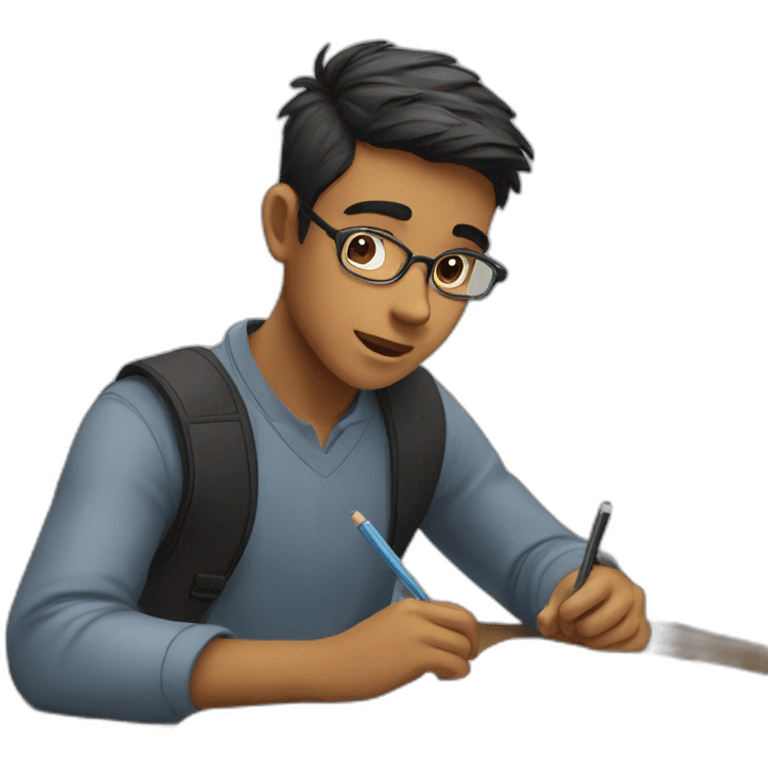 boy-studying-bangla emoji