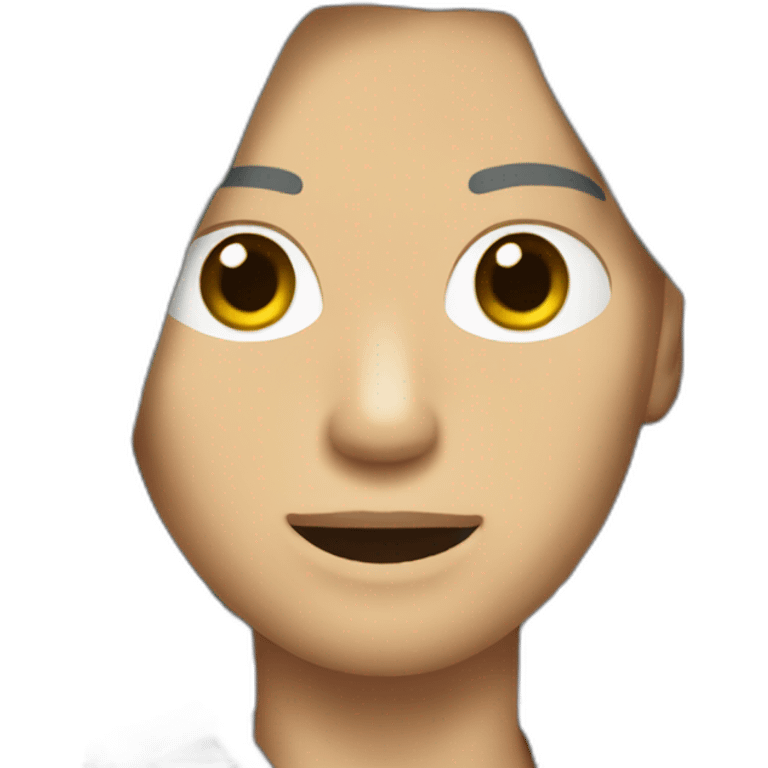 man with long grey hair pony tail as tomb raider emoji