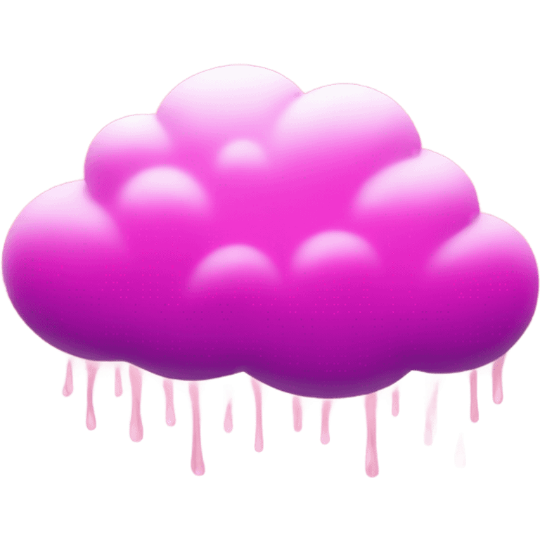 Pink rainstorm cloud emoji