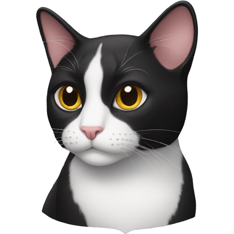 Tuxedo cat emoji