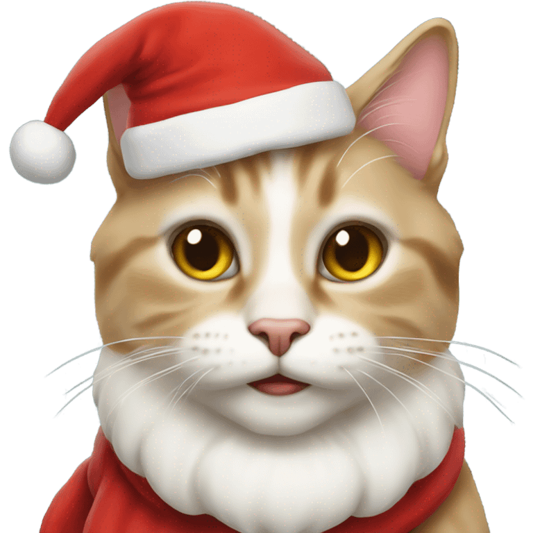 Cat santa claus emoji