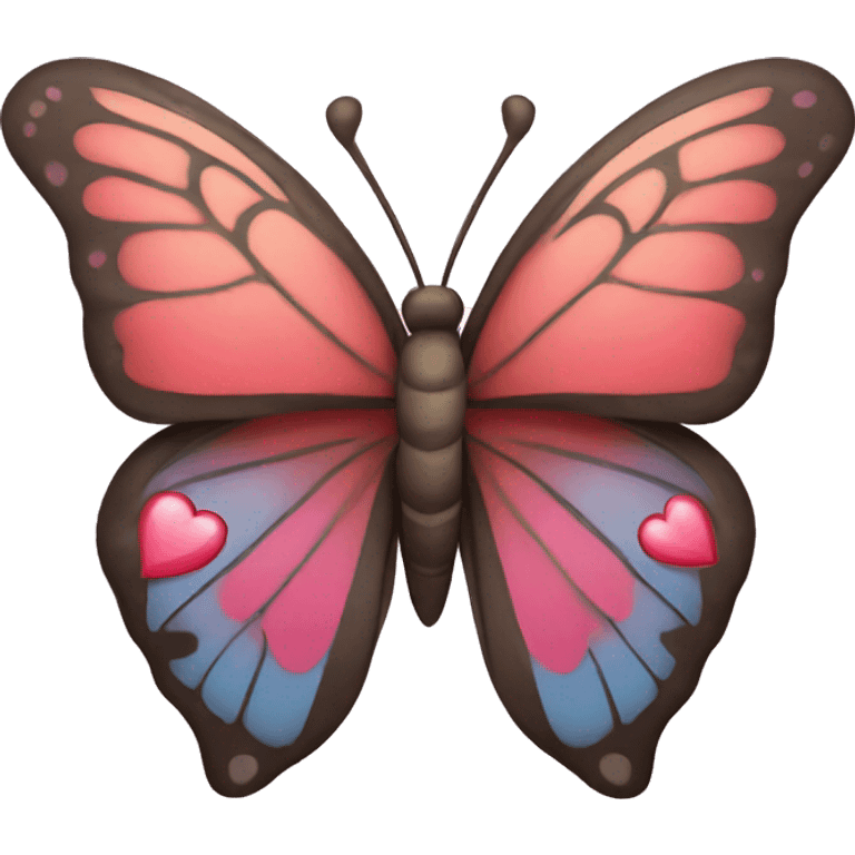 Butterfly with hearts  emoji