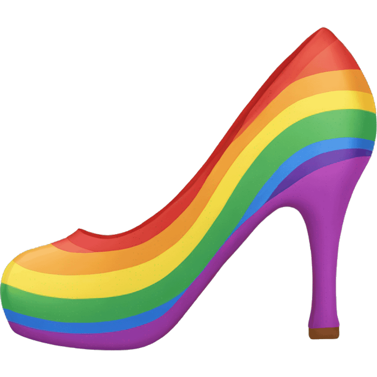 Rainbow heel emoji