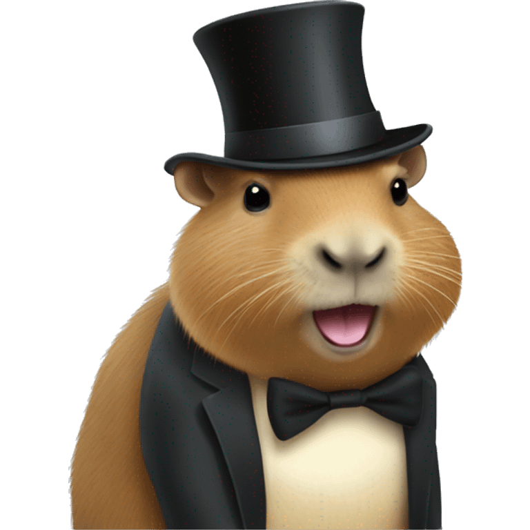 capybara with a top hat emoji