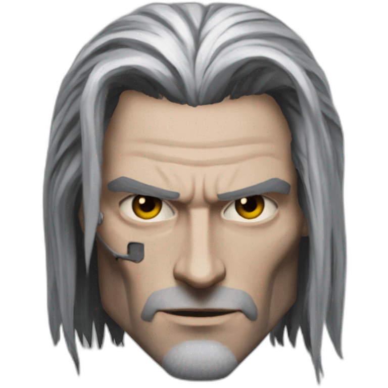 T800 robot witcher long hair emoji