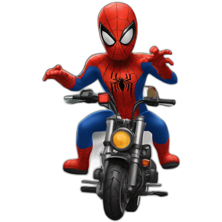 Spider man sur moto emoji