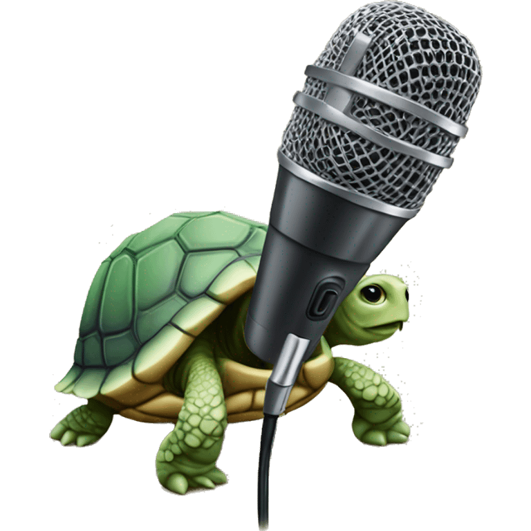 Turtle with microphone  emoji