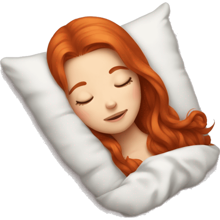 redhead girl sleeping emoji