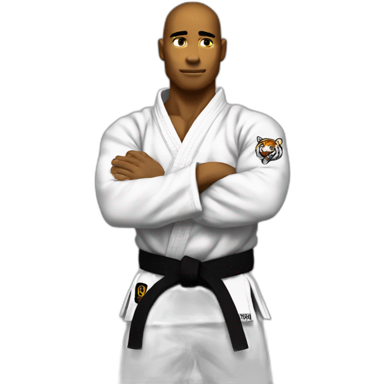 Tiger jiu-jitsu black belt with his arms crossed emoji