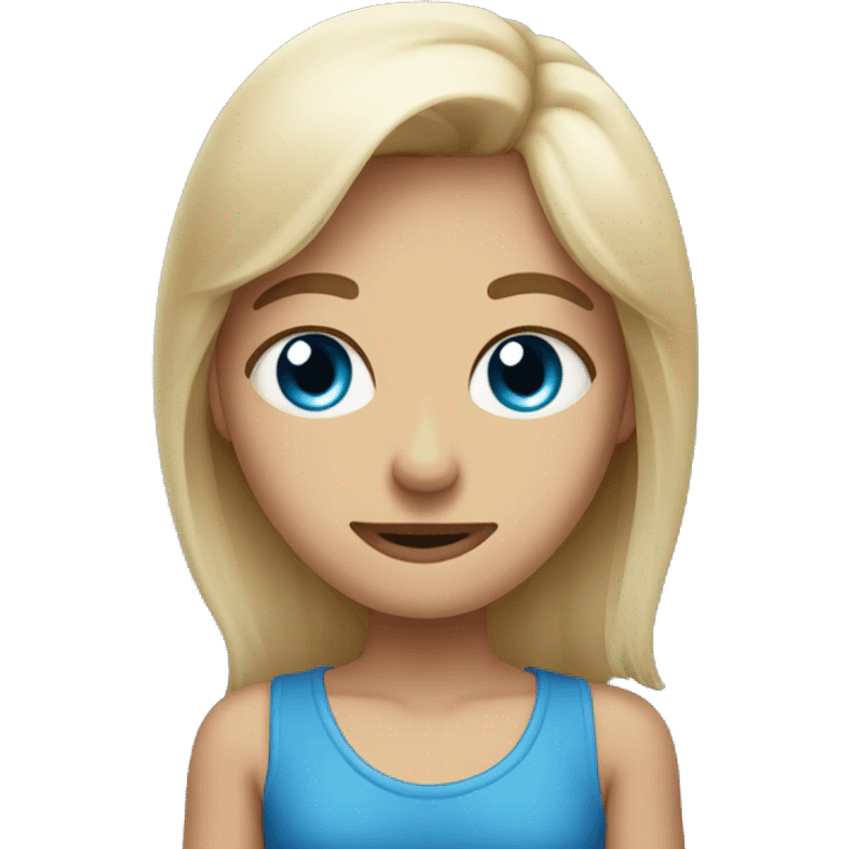 Abogada rubia con ojos azules y un contrato en la mano emoji