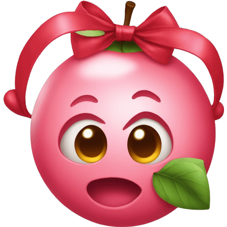 cherry with a bow emoji