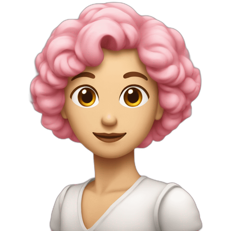 Cocô com uma rosa em cima emoji