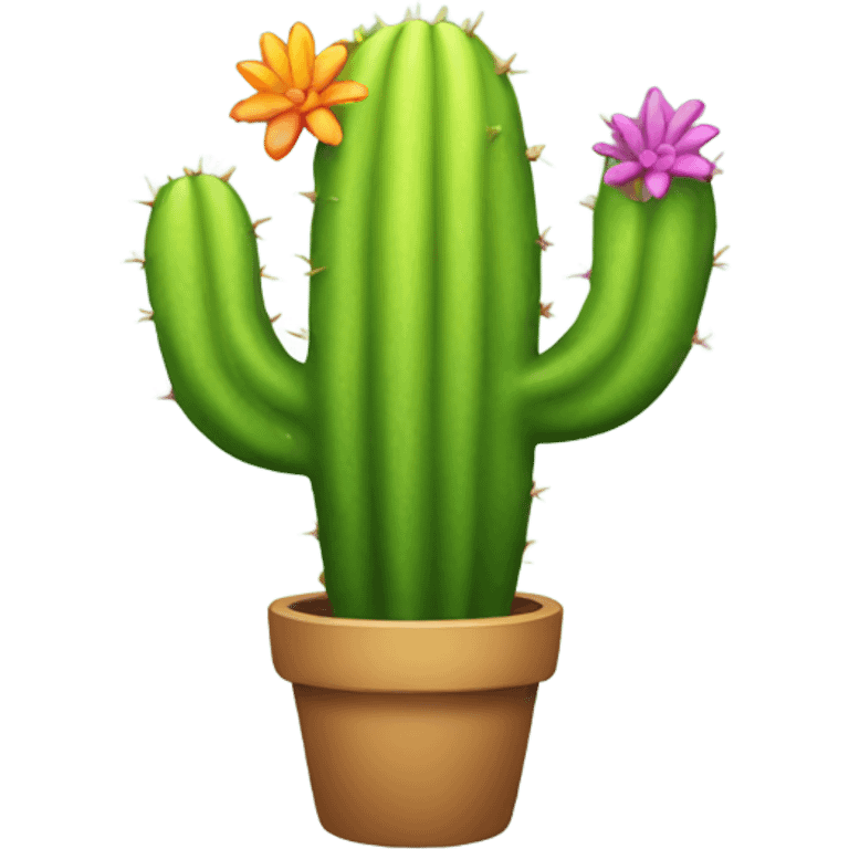 Rainbow cactus emoji