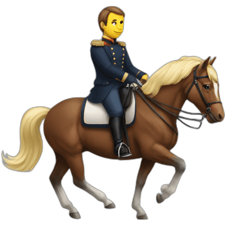 Macron-riding-horse emoji