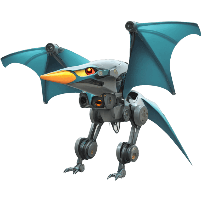 Pterodactyl robot mechanical laser eyes emoji