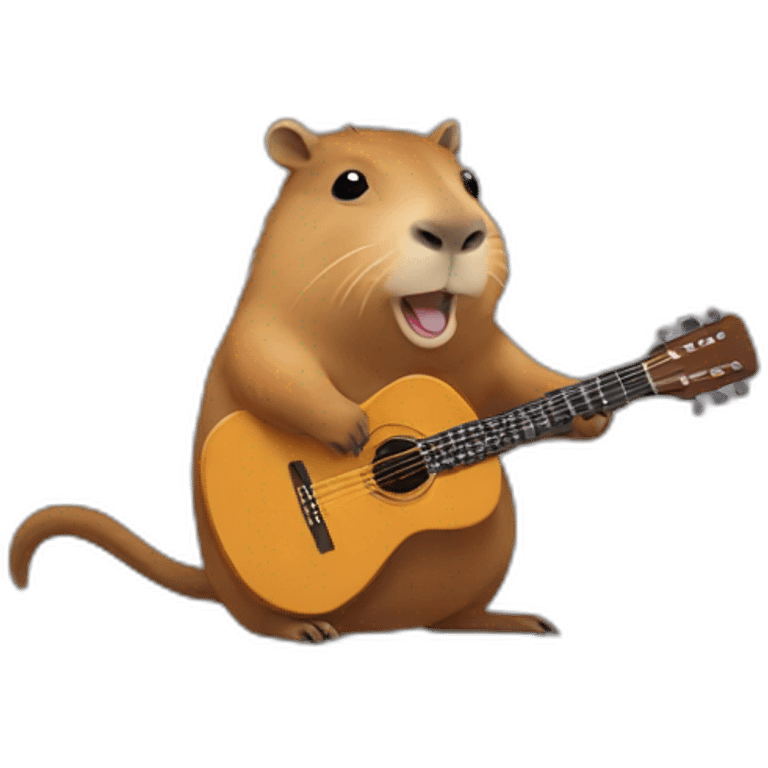 capybara plays the guitar emoji