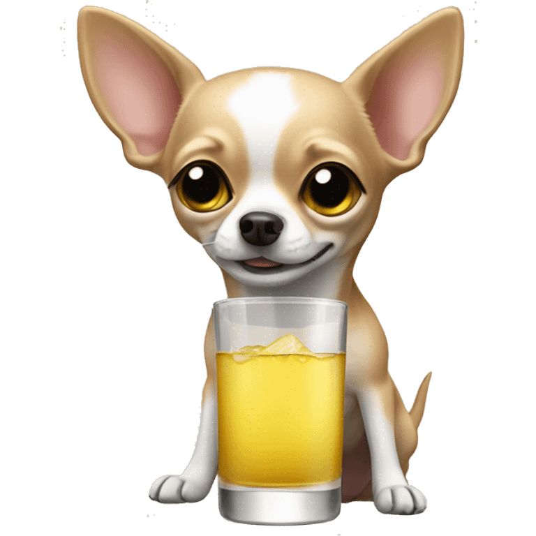 Chihuahua with tequila  emoji