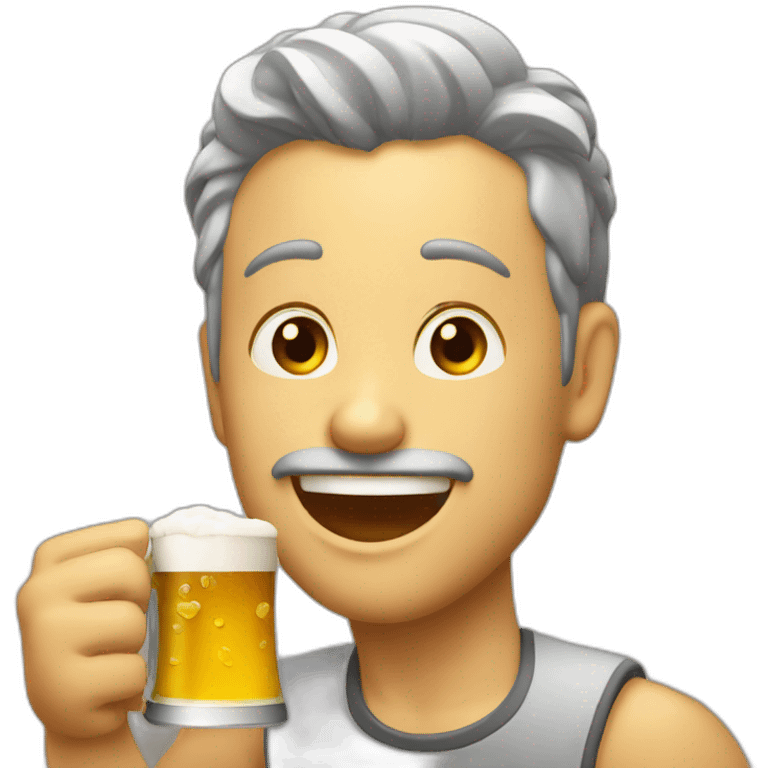 Chat qui boit de la bière emoji