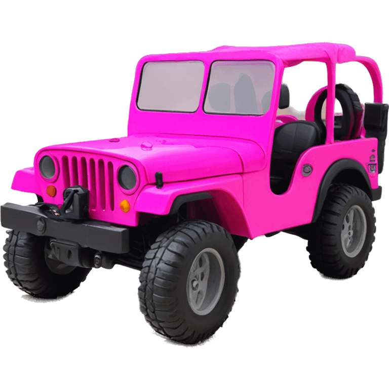 Hot Pink Willy’s  army jeep rc car emoji