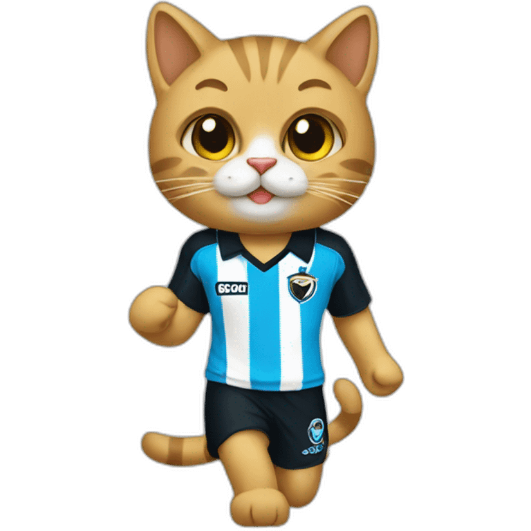 gato com a camisa do gremio emoji