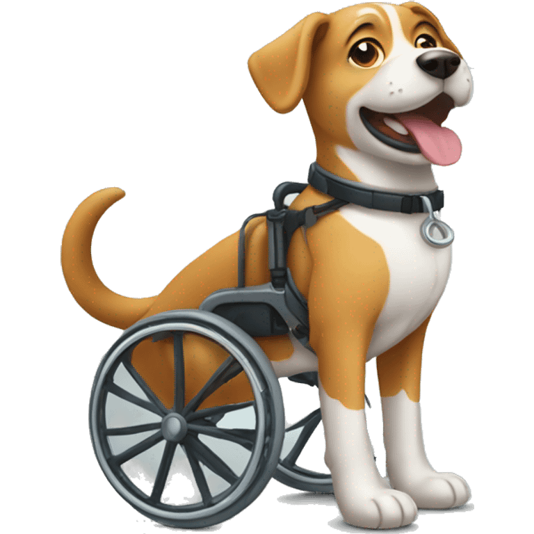 a dog in a wheelchair emoji