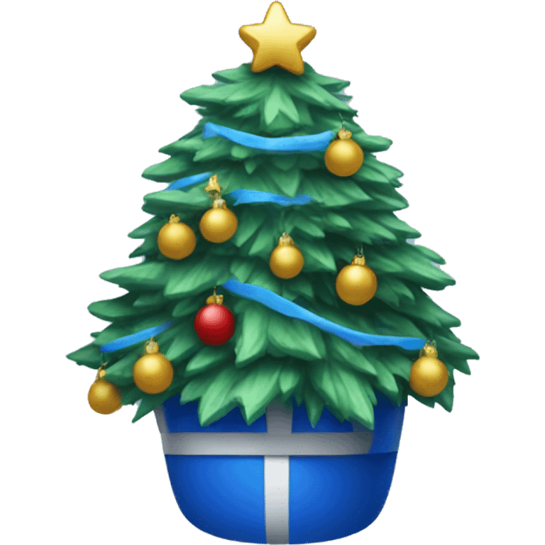 Árvore de Natal azul emoji