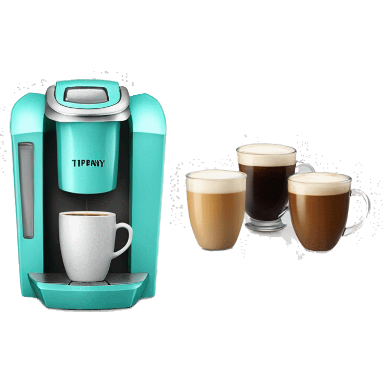 Realistic tiffany blue keurig machine emoji