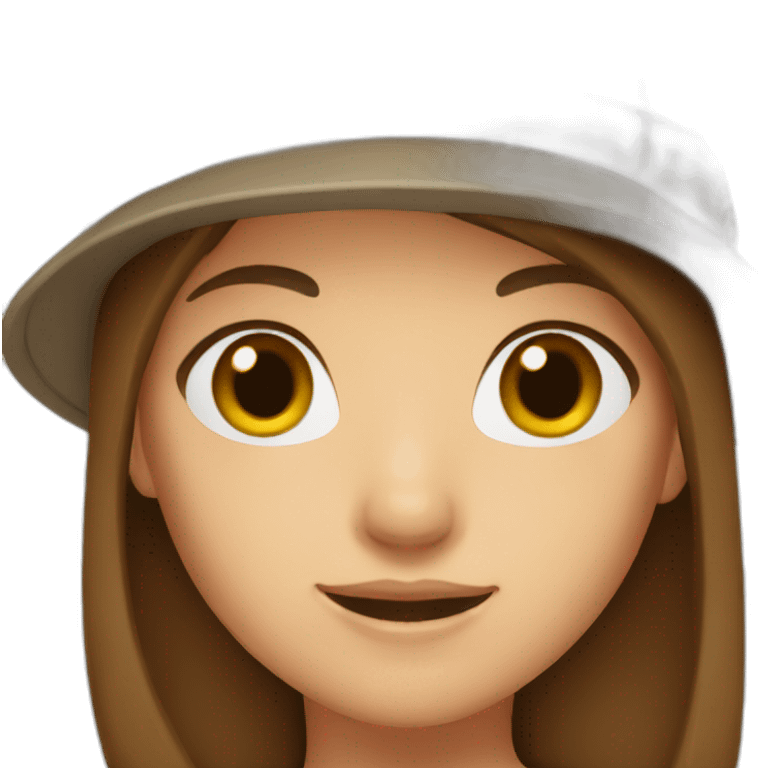 girl with brown hair and cap emoji