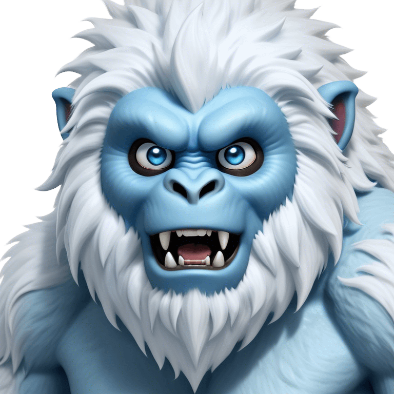 Cinematic Realistic WoW Yeti Portrait, head tilted dramatically with an exaggeratedly amused expression, blending epic primal power with an unexpected hint of playfulness. His robust, shaggy fur and expressive ice-blue eyes are rendered with lifelike texture and dynamic, frosty lighting, high shine, dramatic yet whimsical, capturing the essence of a yeti whose epic might is softened by a mischievous glint. emoji