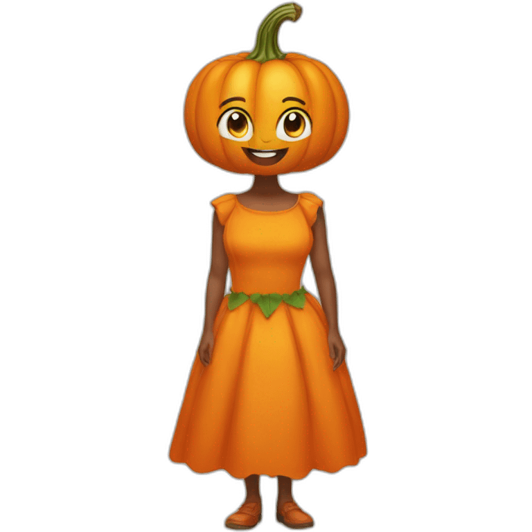 A pumkin with a pumpkindress emoji