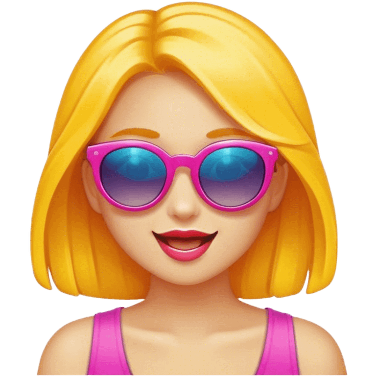 girl wearing sunglasses emoji