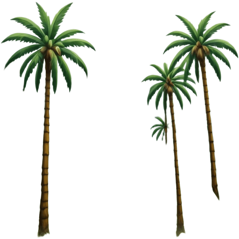 Cinematic Realistic Cocora Valley Landscape Emoji, depicted with towering wax palm trees in a lush, misty valley rendered with rich textures and dynamic, natural lighting. emoji