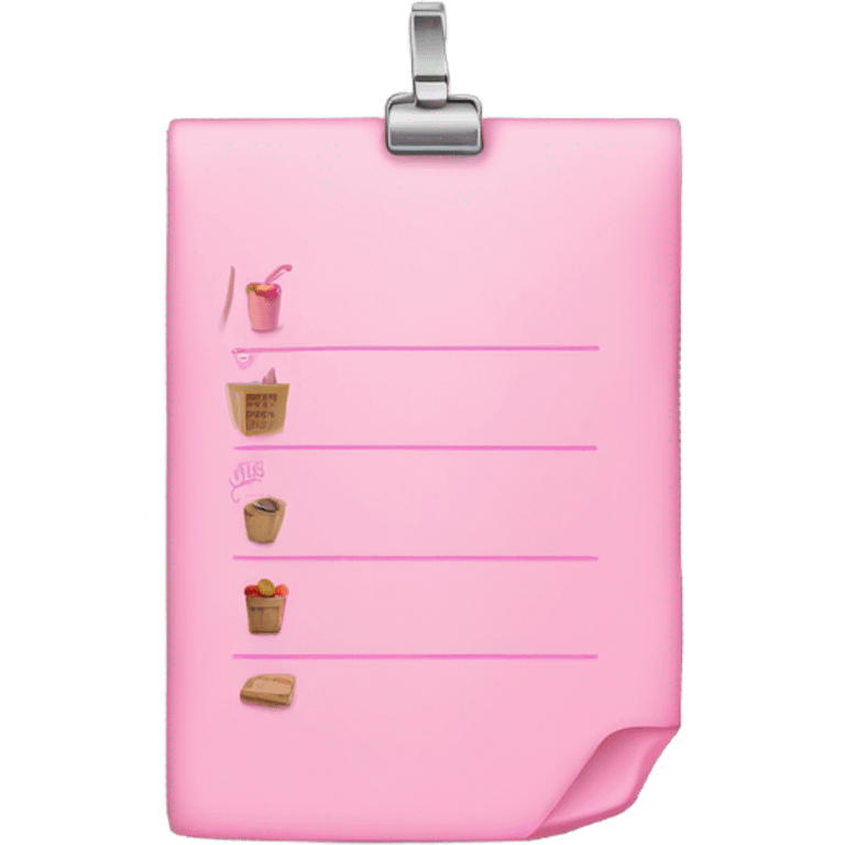 cute pink grocery list emoji