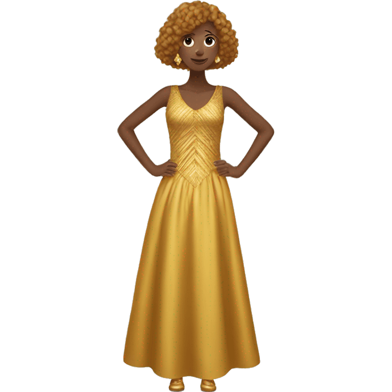 Golden frange dress emoji