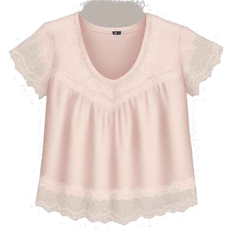 light pink top with lace emoji