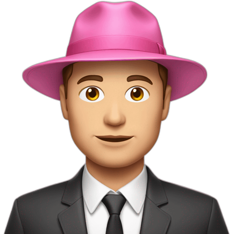 elon musk pink hat office boy emoji