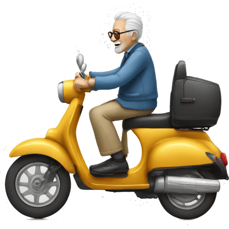 old man riding a scooter emoji