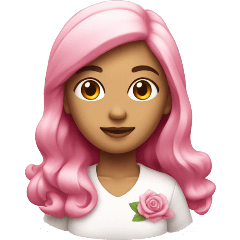 Pink and white gradation Rosa emoji