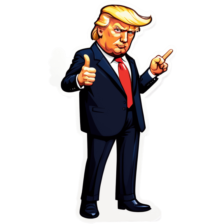 Donald trump middle finger emoji