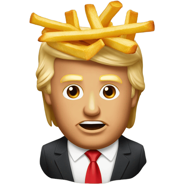 Donald Trump with McDonalds’ fries emoji