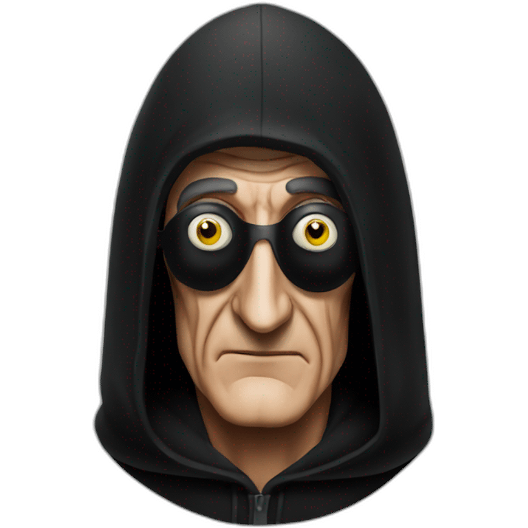 marty feldman black hood cross-eyed emoji