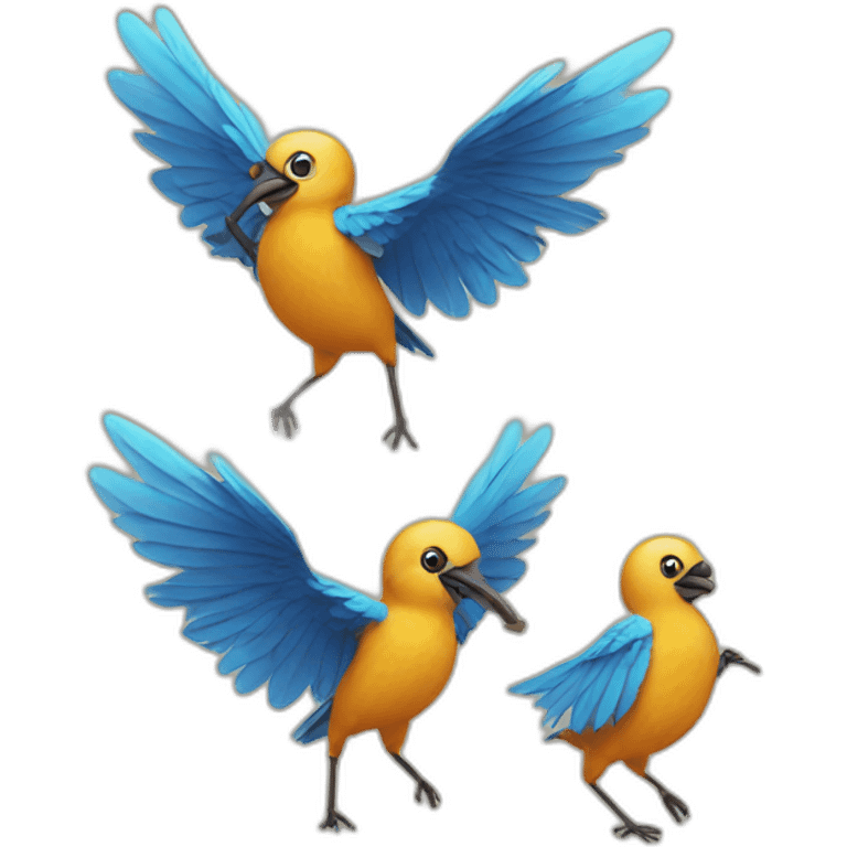 dancing birds emoji