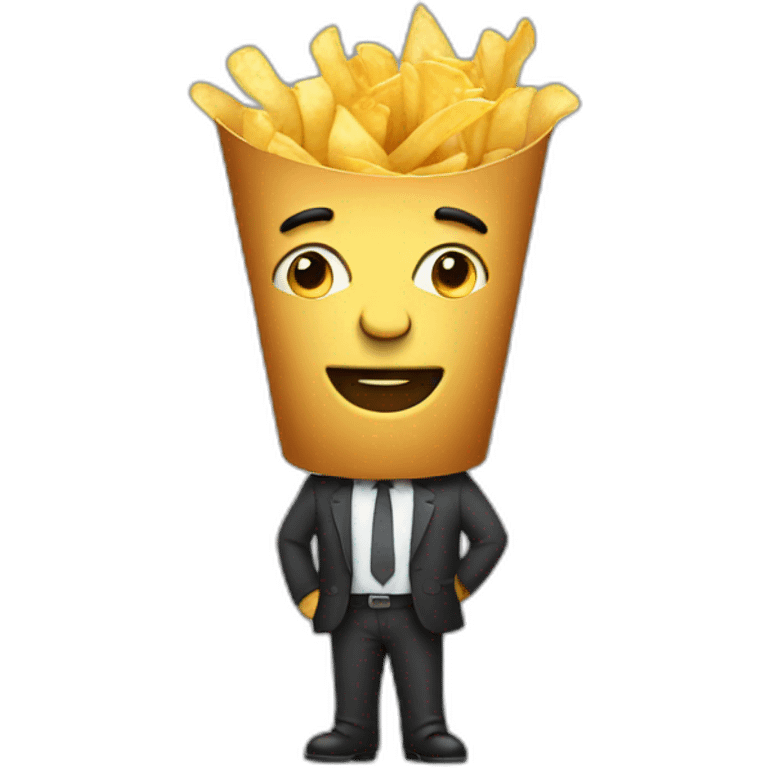 Man with a big chips emoji