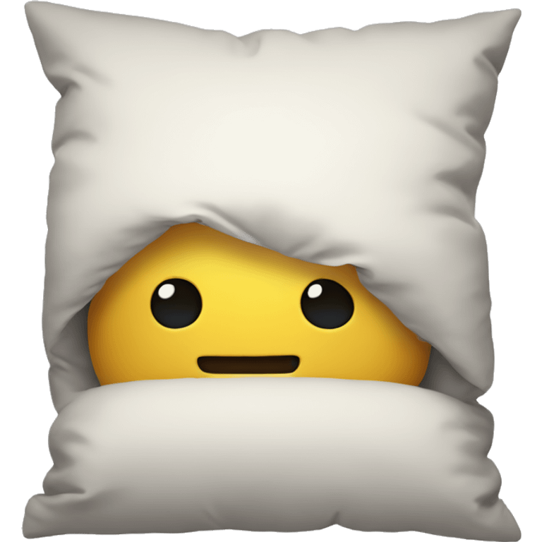 cartoon head buried in pillow emoji