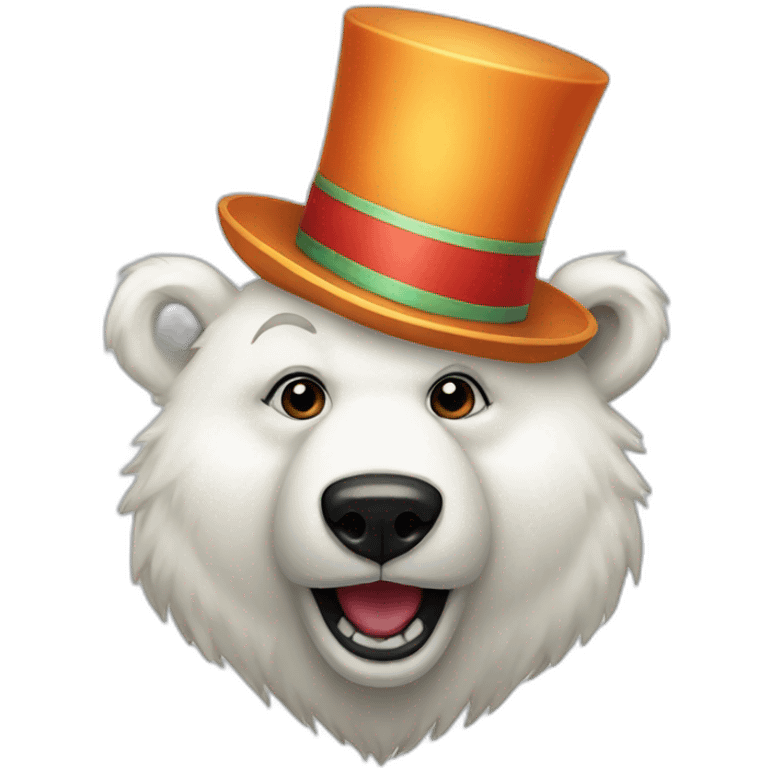 clown polar bear emoji