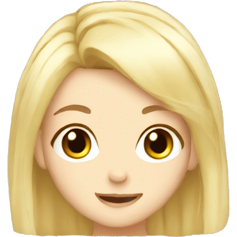 Super cute anime blond girl  emoji