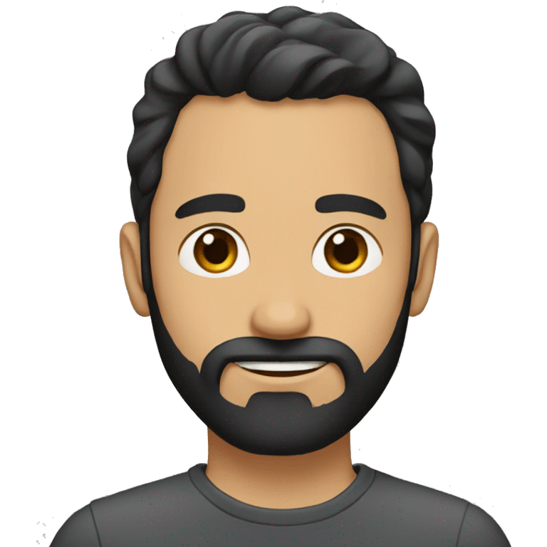 man-black-hair-beard- thin emoji